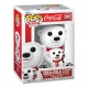 Figura de vinilo oso polar Coca-Cola con cachorro 9 cm