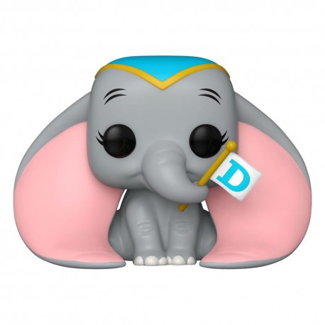 Figurine en vinyle de Dumbo POP! Disney avec drapeau