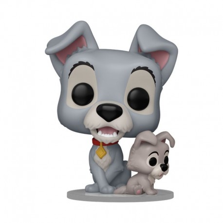 Figurine vinyle La Belle et le Clochard Clochard avec chiot 9 cm