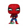 Figura Funko POP! Spiderman Holiday com Presente Aberto 9 cm