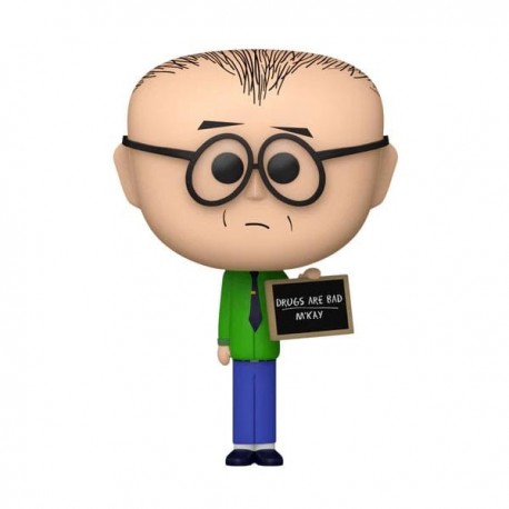 Figura POP! do Mr. Mackey de South Park com placa