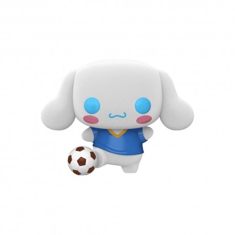 Figura POP! Vinyl Hello Kitty Cinnamoroll con balón de fútbol.