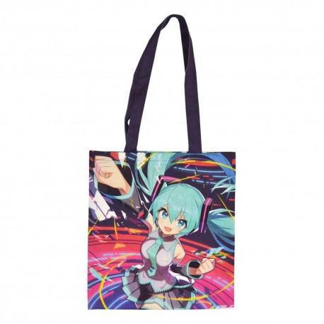 Bolsa de algodón Hatsune Miku con diseño colorido