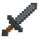 Réplica de espada de piedra de Minecraft de 43 cm