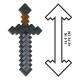 Réplica de espada de piedra de Minecraft de 43 cm