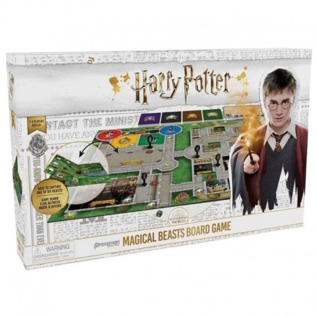 Juego de mesa Harry Potter Magical Beasts caja y tablero.