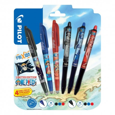 Pack de bolígrafos One Piece FriXion Ball con pegatinas