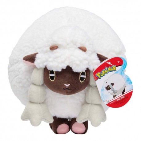Peluche Pokémon Wooloo blanco de 20 cm