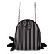 Bolsa pequeña de Jack Skellington con detalles de rayas negras y blancas