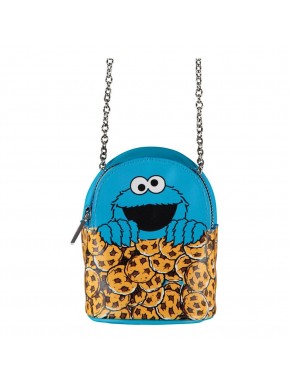 Bolsa azul de Barrio Sésamo con Monstruo de las Galletas