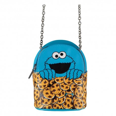 Bolsa azul de Barrio Sésamo con Monstruo de las Galletas