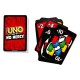Caja y cartas del juego UNO No Mercy.