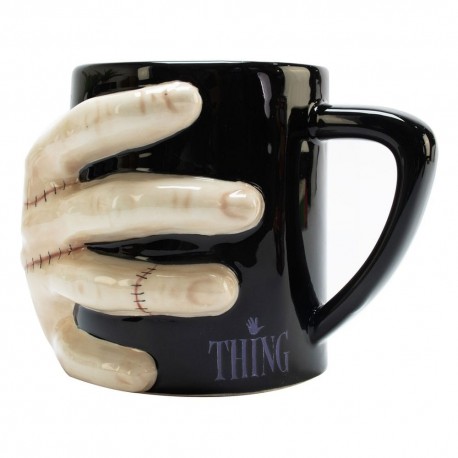 Taza 3D de cerámica de Wednesday con diseño de mano
