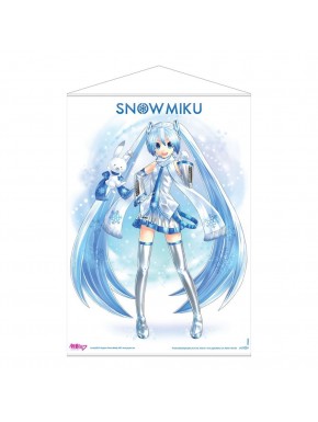 Póster de tela Snow Miku con diseño de invierno