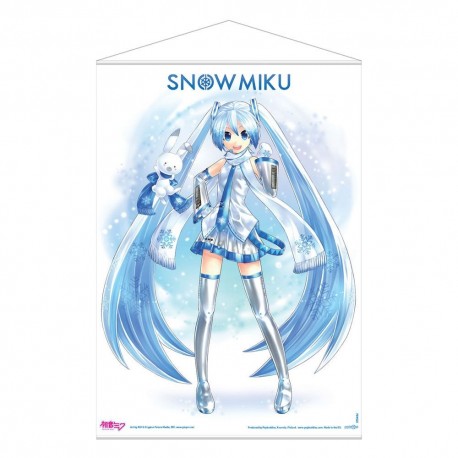 Affiche en tissu Snow Miku avec design d'hiver