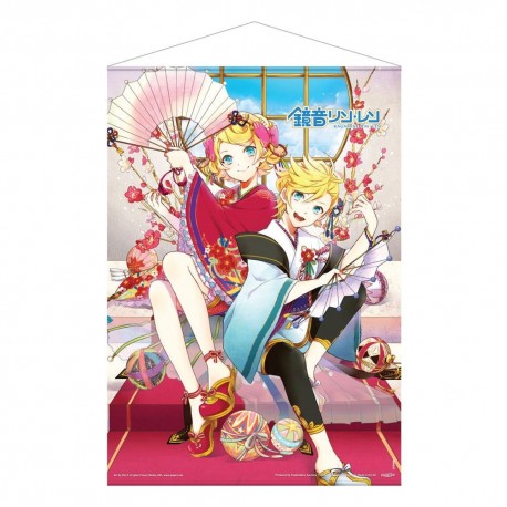Póster de tela Len y Rin Kagamine colores vivos