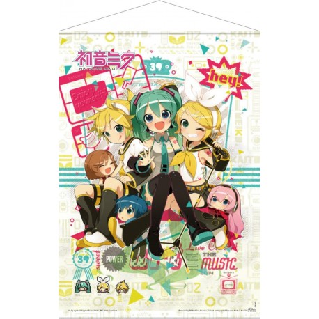 Póster de tela Vocaloid con personajes Piapro, 50x70 cm