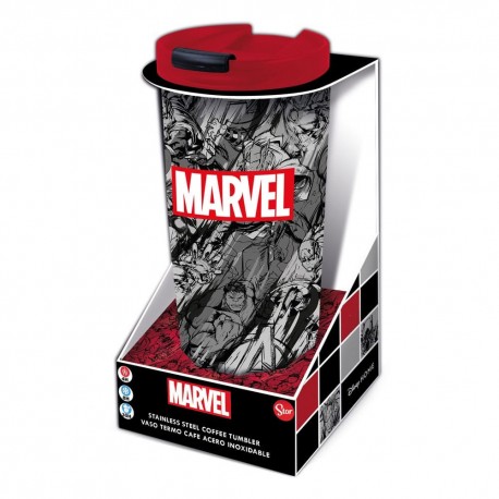 Termo Marvel de acero inoxidable con diseño de personajes