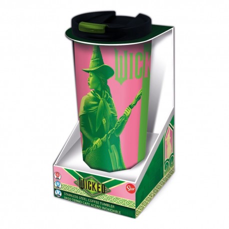 Termo de acero inoxidable Wicked con Elphaba y Glinda