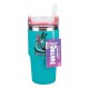 Copo Tumbler de Fortnite com canudo e design vibrante