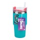 Copo Tumbler de Fortnite com canudo e design vibrante