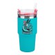 Copo Tumbler de Fortnite com canudo e design vibrante