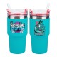Copo Tumbler de Fortnite com canudo e design vibrante