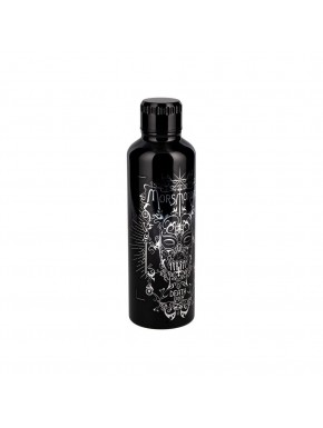 Botella de agua negra Harry Potter con diseño de mortífago