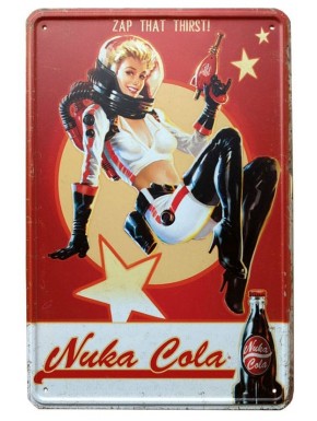 Cartel de metal Fallout Nuka Cola Girl