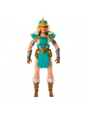 Figura Teela de 14 cm MOTU x TMNT, vista frontal.