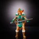 Figura Teela de 14 cm MOTU x TMNT, vista frontal.