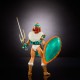 Figura Teela de 14 cm MOTU x TMNT, vista frontal.