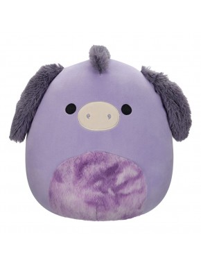 Peluche Squishmallows Burro Morado con tie-dye en abdomen