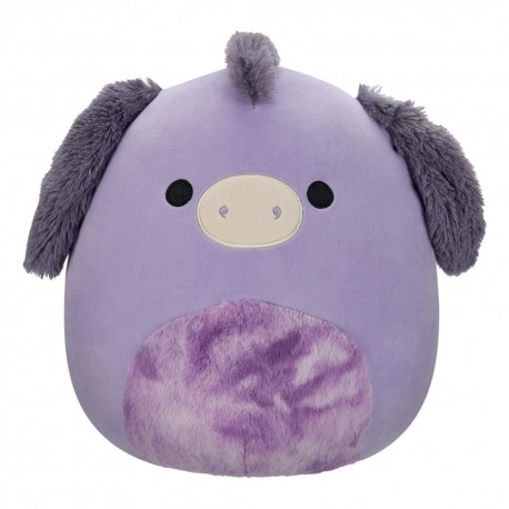 Pelúcia Burro Roxo Squishmallows com barriga tie-dye