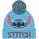 Gorro azul claro con imagen de Stitch y pom-pom