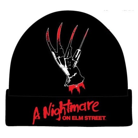 Bonnet beanie noir Nightmare On Elm Street gant Freddy Krueger
