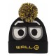 Gorro negro Wall-E con pom-pom y logo