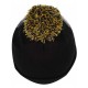 Gorro negro Wall-E con pom-pom y logo