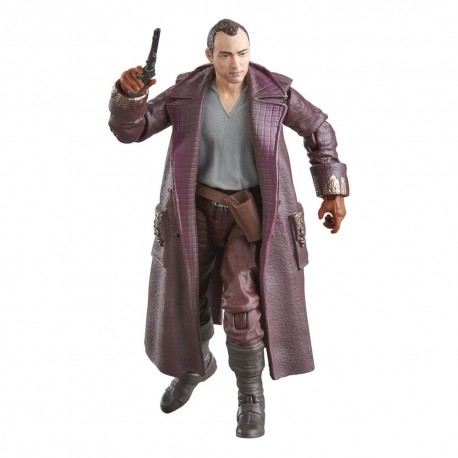 Figura Jod Na Nawood de Star Wars con abrigo burdeos.