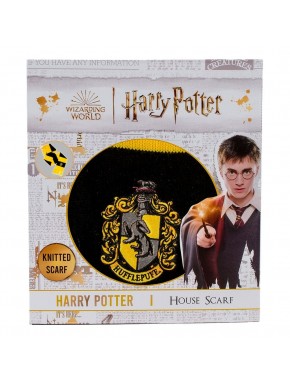 Bufanda Hufflepuff de Harry Potter a rayas negras y amarillas