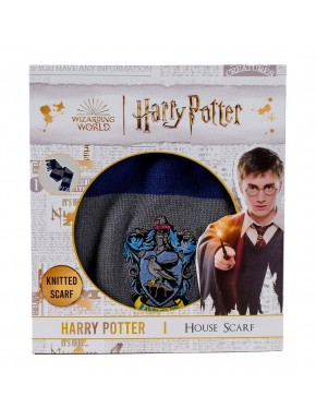Bufanda de Ravenclaw Harry Potter con rayas azules y grises
