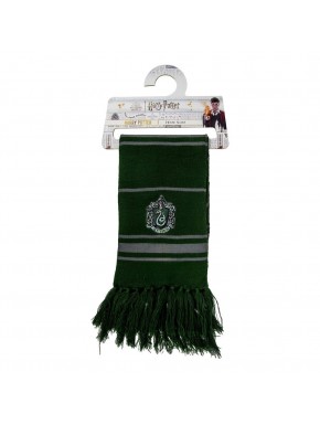 Bufanda verde Slytherin de Harry Potter con rayas grises