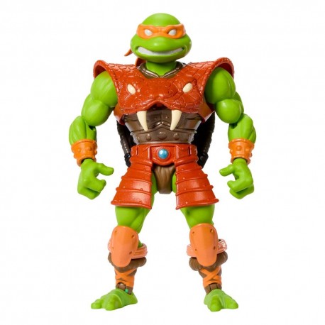 Figura Michelangelo MOTU x TMNT con accesorios