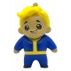 Llavero Vault Boy de Fallout con traje azul y amarillo