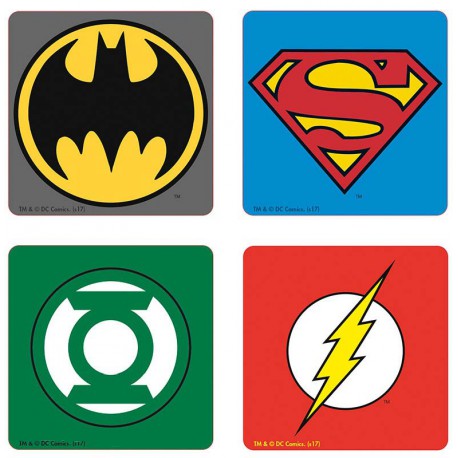 Set 4 posavasos DC Comics Logotipos