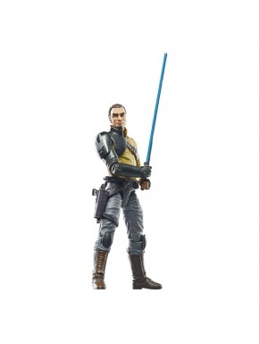 Figurine de Kanan Jarrus avec sabre laser bleu.