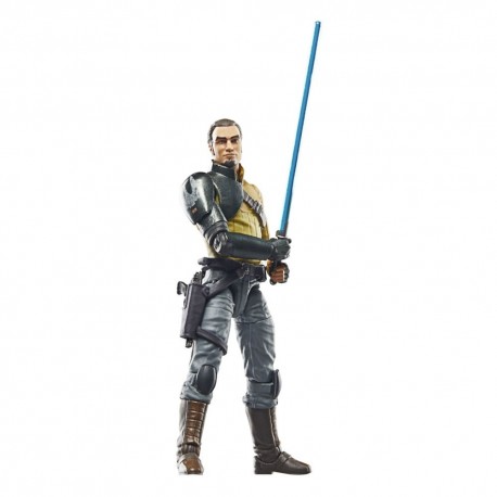Figura de Kanan Jarrus con sable de luz azul.