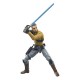 Figura de Kanan Jarrus con sable de luz azul.