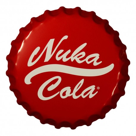 Placa redonda de tampa Nuka-Cola de Fallout na parede