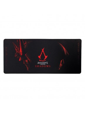 Vade protector de Assassin's Creed sombras con diseño rojo y negro
